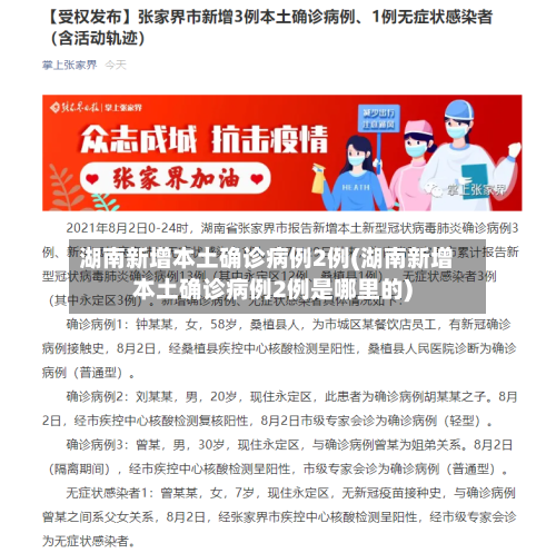 湖南新增本土确诊病例2例(湖南新增本土确诊病例2例是哪里的)