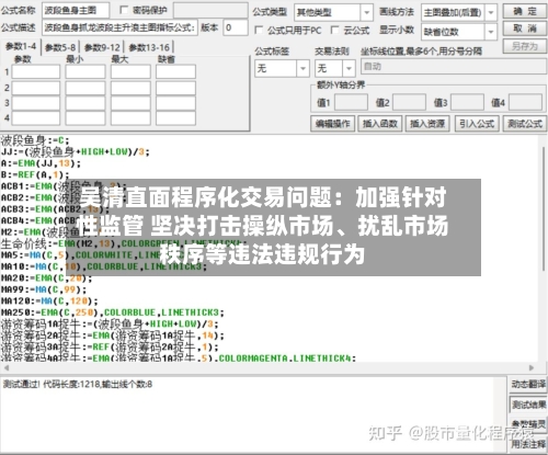 吴清直面程序化交易问题：加强针对性监管 坚决打击操纵市场、扰乱市场秩序等违法违规行为-第2张图片