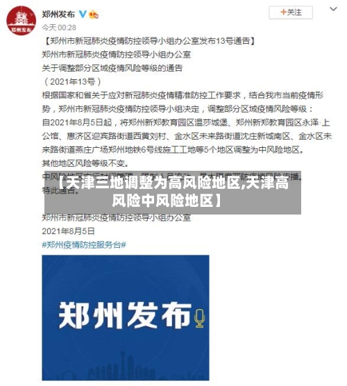 【天津三地调整为高风险地区,天津高风险中风险地区】-第2张图片