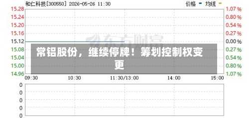 常铝股份	，继续停牌！筹划控制权变更-第2张图片