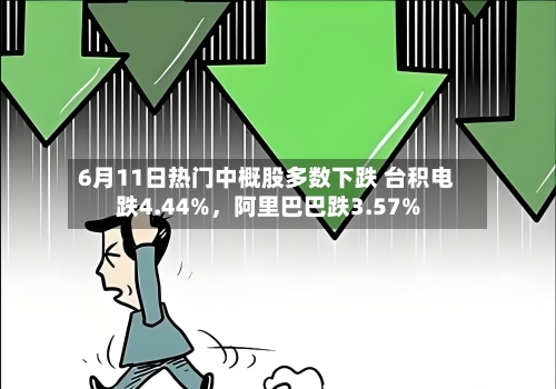 6月11日热门中概股多数下跌 台积电跌4.44%	，阿里巴巴跌3.57%-第3张图片