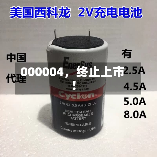 000004，终止上市！-第2张图片