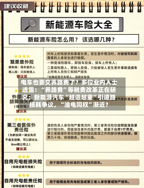 电车也要交养路费了？多位业内人士透露：“养路费	”等税费改革正在研究；新能源汽车“越造越重”引道路损耗争议，“油电同权”渐近？-第3张图片