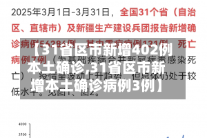 【31省区市新增402例本土确诊,31省区市新增本土确诊病例3例】-第3张图片