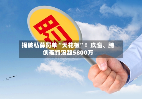 捅破私募罚单“天花板	”！玖瀛、腾创被罚没超5800万-第2张图片