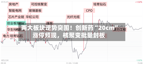 两大板块逆势突围！创新药“20cm	”涨停频现，核聚变批量封板-第2张图片