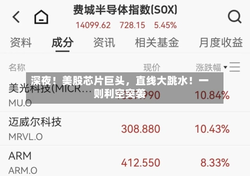 深夜！美股芯片巨头	，直线大跳水！一则利空突袭-第3张图片