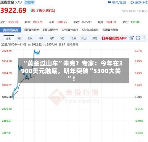“黄金过山车”未完？专家：今年在3900美元触底	，明年突破“5300大关”！-第2张图片