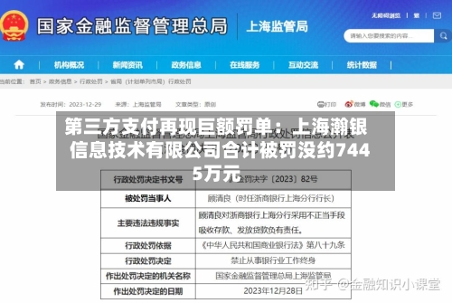 第三方支付再现巨额罚单：上海瀚银信息技术有限公司合计被罚没约7445万元-第2张图片