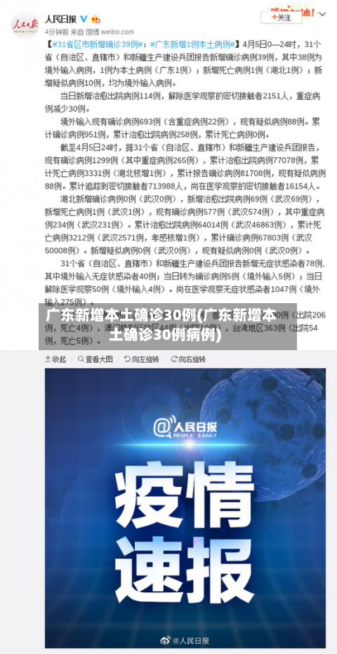 广东新增本土确诊30例(广东新增本土确诊30例病例)