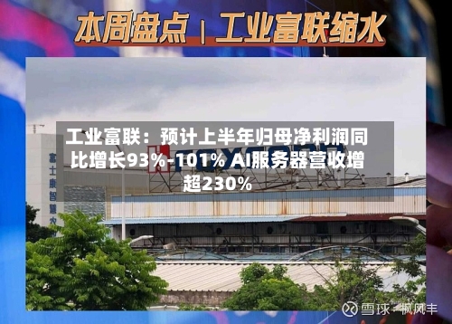 工业富联:预计上半年归母净利润同比增长93%-101% AI服务器营收增超230%-第2张图片