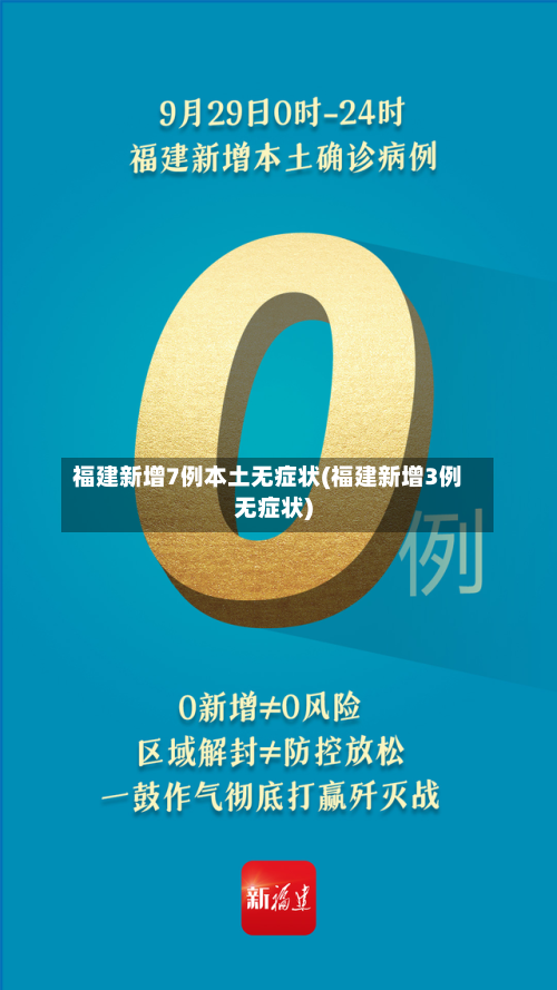 福建新增7例本土无症状(福建新增3例无症状)