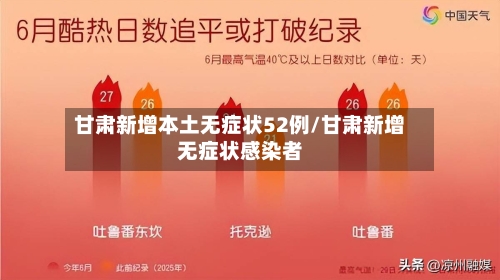 甘肃新增本土无症状52例/甘肃新增无症状感染者-第1张图片
