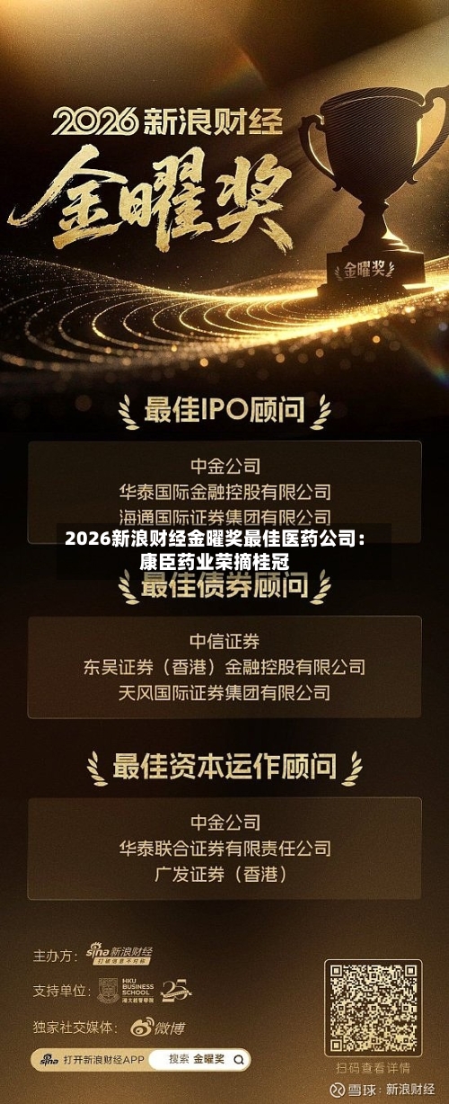 2026新浪财经金曜奖最佳医药公司:康臣药业荣摘桂冠-第2张图片