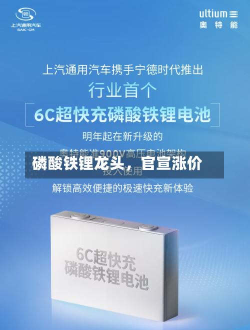 磷酸铁锂龙头，官宣涨价-第2张图片