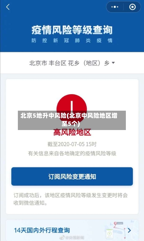 北京5地升中风险(北京中风险地区增至5个)-第3张图片