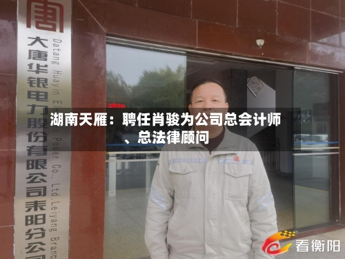 湖南天雁：聘任肖骏为公司总会计师、总法律顾问-第2张图片