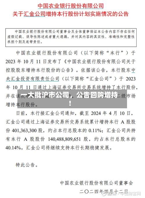一大批沪市公司，公告回购增持！-第2张图片
