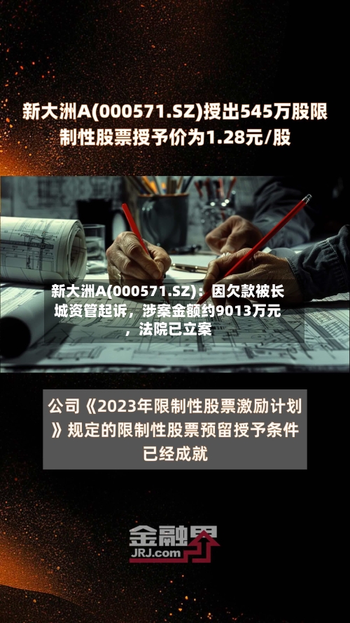 新大洲A(000571.SZ)：因欠款被长城资管起诉，涉案金额约9013万元，法院已立案-第2张图片