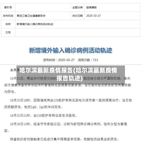 哈尔滨最新疫情报告(哈尔滨最新疫情报告轨迹)-第2张图片