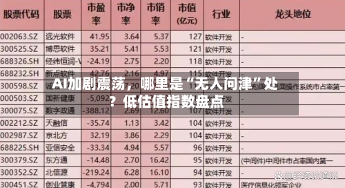AI加剧震荡，哪里是“无人问津”处？低估值指数盘点-第3张图片