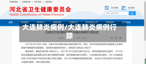 大连肺炎病例/大连肺炎病例行踪-第2张图片