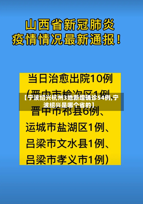 【宁波绍兴杭州3地新增确诊54例,宁波绍兴是哪个省的】