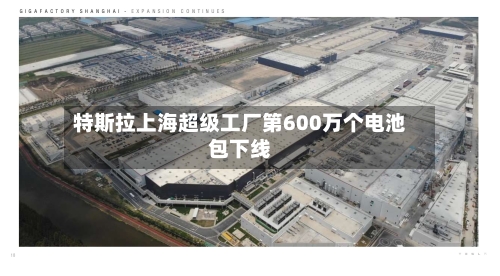 特斯拉上海超级工厂第600万个电池包下线