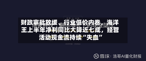 财政审批放缓、行业低价内卷	，海洋王上半年净利同比大降近七成，经营活动现金流持续“失血	”-第3张图片