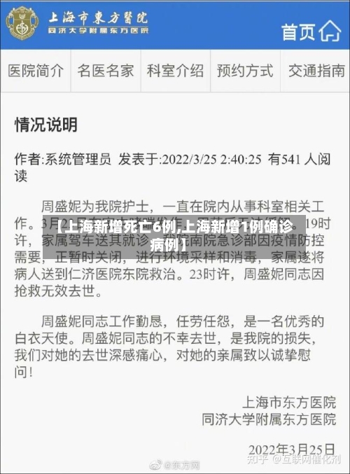 【上海新增死亡6例,上海新增1例确诊病例】-第2张图片