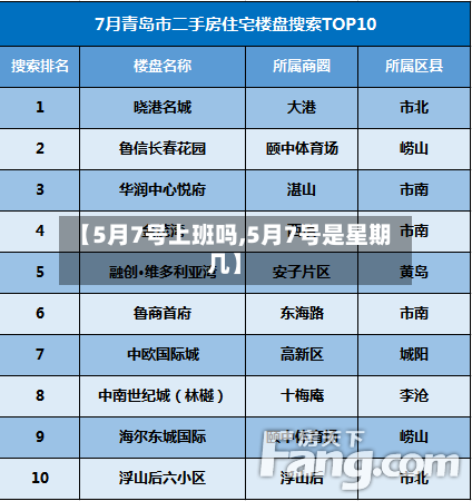 【5月7号上班吗,5月7号是星期几】