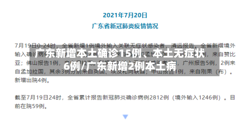 广东新增本土确诊15例、本土无症状6例/广东新增2例本土病-第2张图片