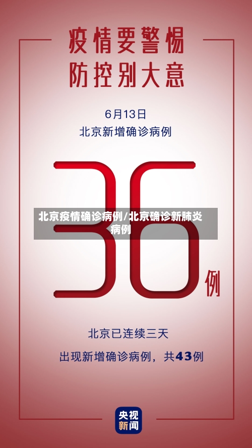 北京疫情确诊病例/北京确诊新肺炎病例