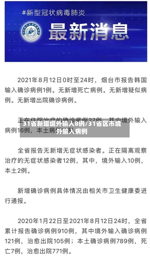 31省新增境外输入8例/31省区市境外输入病例-第2张图片