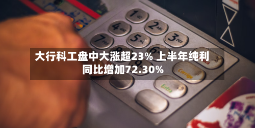 大行科工盘中大涨超23% 上半年纯利同比增加72.30%-第3张图片