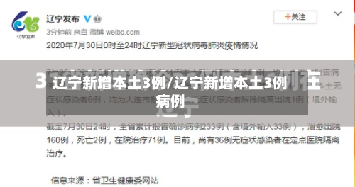 辽宁新增本土3例/辽宁新增本土3例病例-第2张图片