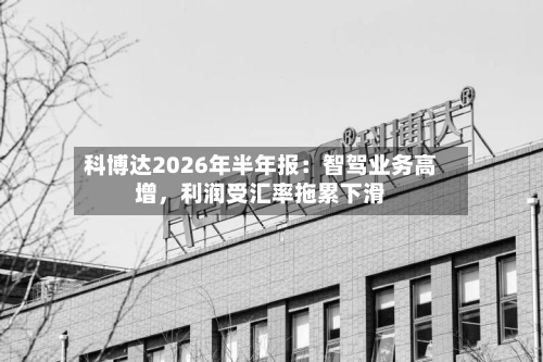科博达2026年半年报：智驾业务高增，利润受汇率拖累下滑