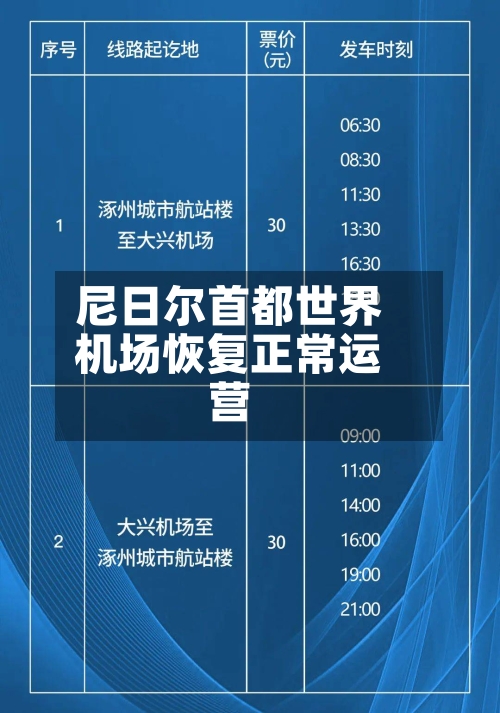 尼日尔首都世界
机场恢复正常运营-第2张图片