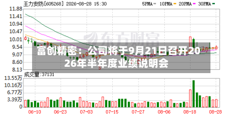 富创精密：公司将于9月21日召开2026年半年度业绩说明会