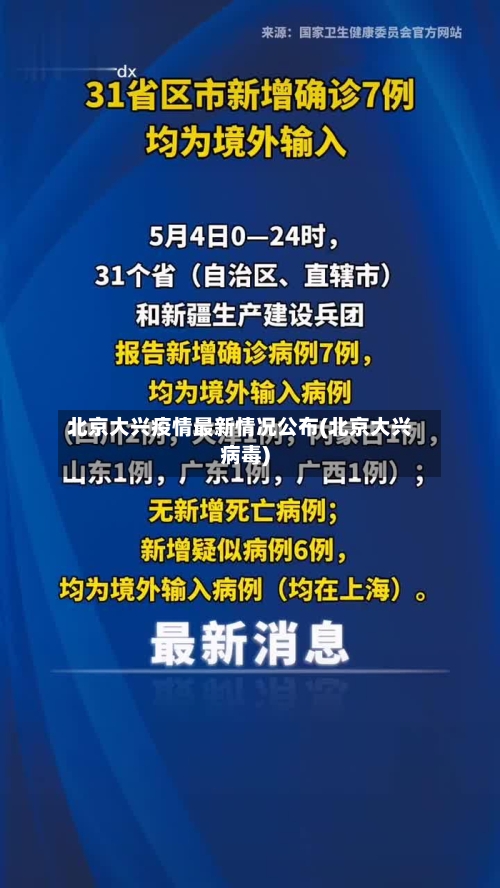 北京大兴疫情最新情况公布(北京大兴病毒)-第2张图片