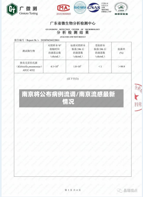 南京将公布病例流调/南京流感最新情况