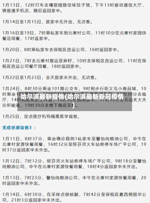 哈尔滨最新疫情(哈尔滨最新新冠疫情)-第2张图片