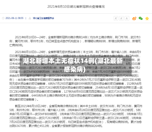 湖北新增本土无症状14例(湖北最新感染病)