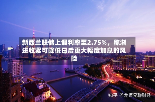 新西兰联储上调利率至2.75%，称渐进收紧可降低日后更大幅度加息的风险-第2张图片