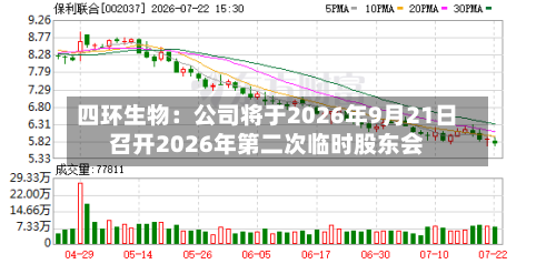 四环生物：公司将于2026年9月21日召开2026年第二次临时股东会